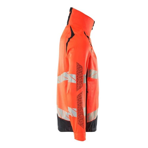 Jacke, Stretch-Einsätze Arbeitsjacke /  Gr. 4XL, Hi-vis Rot/Schwarzblau Produktbild Additional View 3 L