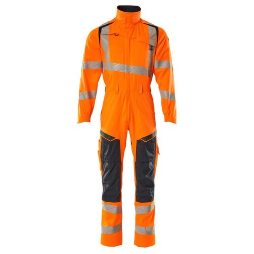 Overall, Knietaschen, Stretch-Einsätze  Kombination / Gr. XL, Hi-vis  Orange/Schwarzblau Produktbild