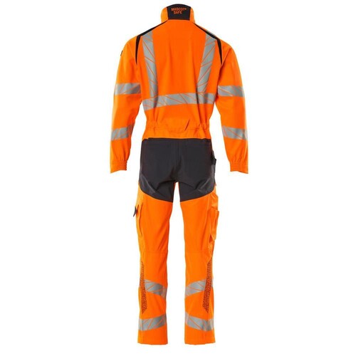 Overall, Knietaschen, Stretch-Einsätze  Kombination / Gr. XL, Hi-vis  Orange/Schwarzblau Produktbild Additional View 2 L