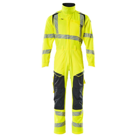 Overall, Knietaschen, Stretch-Einsätze  Kombination / Gr. S, Hi-vis  Gelb/Schwarzblau Produktbild