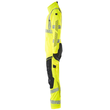 Overall, Knietaschen, Stretch-Einsätze  Kombination / Gr. XL, Hi-vis  Gelb/Schwarzblau Produktbild Additional View 1 S