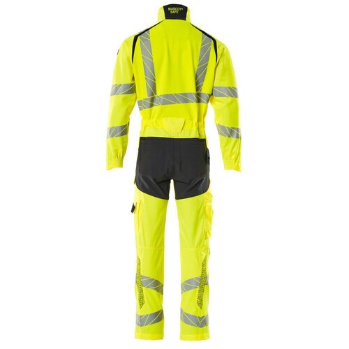 Overall, Knietaschen, Stretch-Einsätze  Kombination / Gr. XL, Hi-vis  Gelb/Schwarzblau Produktbild Additional View 2 L