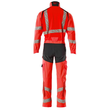 Overall, Knietaschen, Stretch-Einsätze  Kombination / Gr. XL, Hi-vis  Rot/Schwarzblau Produktbild Additional View 2 S