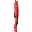 Overall, Knietaschen, Stretch-Einsätze  Kombination / Gr. XL, Hi-vis  Rot/Schwarzblau Produktbild Additional View 3 S