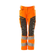 Hose, Damen,DIAMOND,  Knietaschen,Stretch / Gr. 76C40, Hi-vis  Orange/Dunkelanthrazit Produktbild