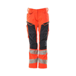 Hose, Damen,DIAMOND,  Knietaschen,Stretch / Gr. 82C40, Hi-vis  Rot/Schwarzblau Produktbild