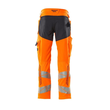 Hose mit Knietaschen, Stretch-Einsätze  / Gr. 82C52, Hi-vis Orange/Schwarzblau Produktbild Additional View 2 S