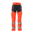 Hose mit Knietaschen, Stretch-Einsätze  / Gr. 82C44, Hi-vis Rot/Schwarzblau Produktbild Additional View 2 S