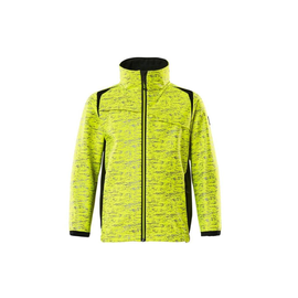 Soft Shell Jacke, Kinder, Reflexeffekte  Soft Shell Jacke für Kinder / Gr. 140,  Hi-vis Gelb/Schwarz Produktbild