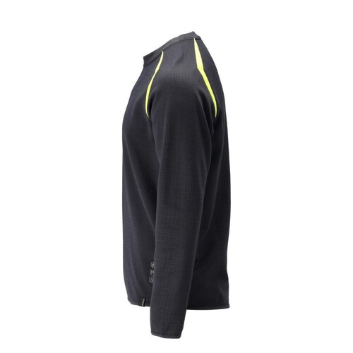 Sweatshirt, moderne Passform / Gr. XL,  Schwarzblau/Hi-vis Gelb Produktbild Additional View 1 L