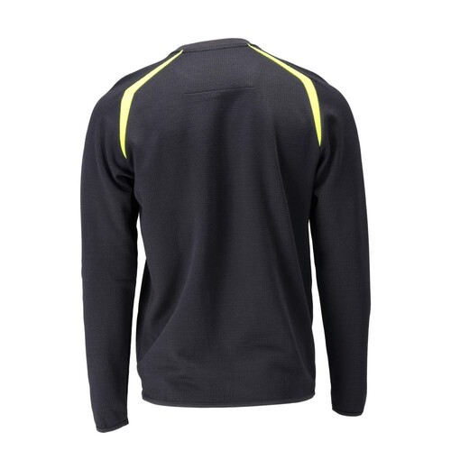 Sweatshirt, moderne Passform / Gr. XL,  Schwarzblau/Hi-vis Gelb Produktbild Additional View 2 L