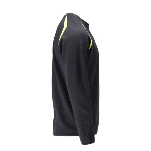 Sweatshirt, moderne Passform / Gr. XL,  Schwarzblau/Hi-vis Gelb Produktbild Additional View 3 L
