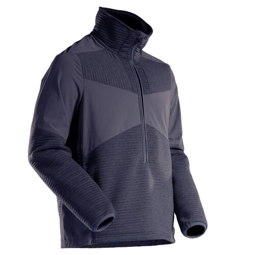 Fleecepullover,kurzem  Reißversch.,Futter Microfleecejacke /  Gr. 4XL, Schwarzblau Produktbild Front View L
