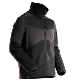 Fleecepullover,kurzem  Reißversch.,Futter Microfleecejacke /  Gr. L, Schwarz Produktbild