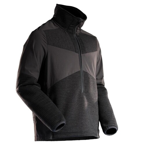 Fleecepullover,kurzem  Reißversch.,Futter Microfleecejacke /  Gr. L, Schwarz Produktbild Front View L