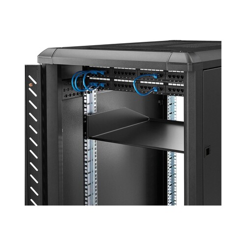StarTech.com 2 HE 19 Fest montierbarer Schwerlast Fachboden für Server Rack/ Schrank bis 56 Kg - Fac Produktbild Additional View 2 L