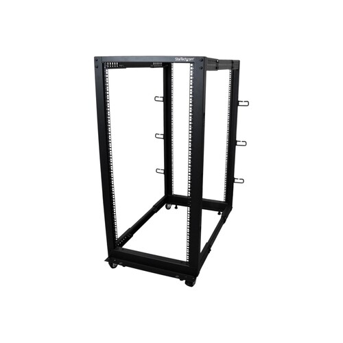 StarTech.com Open Frame Rack 25HE - 4 Pfosten Serverschrank - 58 cm - 104 cm tiefenverstellbar mit R Produktbild