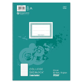 Collegeblock A4 kariert 4-fach Lochung 80Blatt 70g holzfrei weiß BestStandard Produktbild