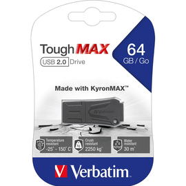USB Stick 2.0 ToughMAX 64GB schwarz Verbatim 49332 Produktbild