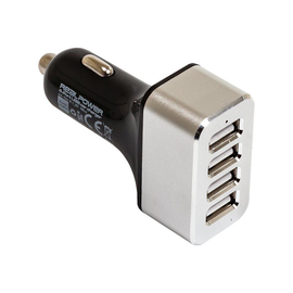 RealPower 4-Port USB car charger - Auto-Netzteil - 2400 mA - 4 Ausgabeanschlussstellen (4 x USB) Produktbild