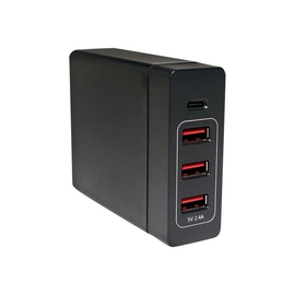 LogiLink Table Charger - Netzteil - 72 Watt - 4 Ausgabeanschlussstellen (USB, USB-C) Produktbild