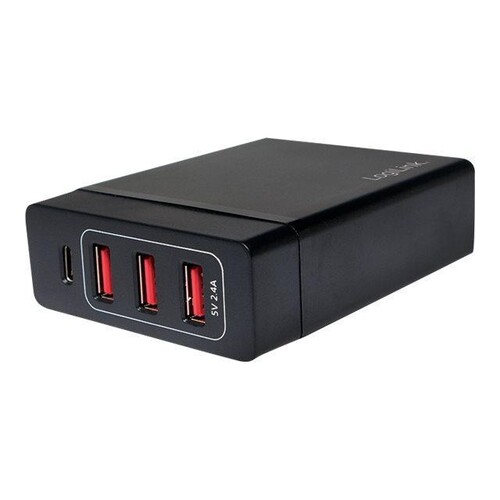LogiLink Table Charger - Netzteil - 72 Watt - 4 Ausgabeanschlussstellen (USB, USB-C) Produktbild Additional View 1 L