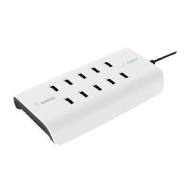 Belkin ROCKSTAR - Ladestation - 120 Watt - 10 Ausgabeanschlussstellen (10 x 4-poliger USB Typ A) Produktbild