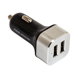 RealPower 2-Port USB car charger - Auto-Netzteil - 2400 mA - 2 Ausgabeanschlussstellen (2 x USB) Produktbild