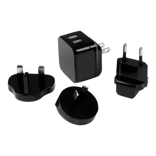 StarTech.com 2 Port USB Ladegerät / Netzteil - 2-fach Ladestecker 17 Watt / 3.4 Amp - Dual Reiselade Produktbild Additional View 1 L
