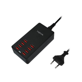 LogiLink Table Charger - Netzteil - 44 Watt - 8.8 A - 8 Ausgabeanschlussstellen (8 x 4-poliger USB T Produktbild