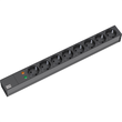 Bachmann Steckdosenleiste (Rack - einbaufähig) - Wechselstrom 250 V - Ausgangsanschlüsse: 8 - 1U - 4 Produktbild Additional View 1 S