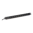 DIGITUS Steckdosenleiste mit Aluminiumprofil, 10-fach, 2 m Zuleitung IEC C14 Stecker Produktbild
