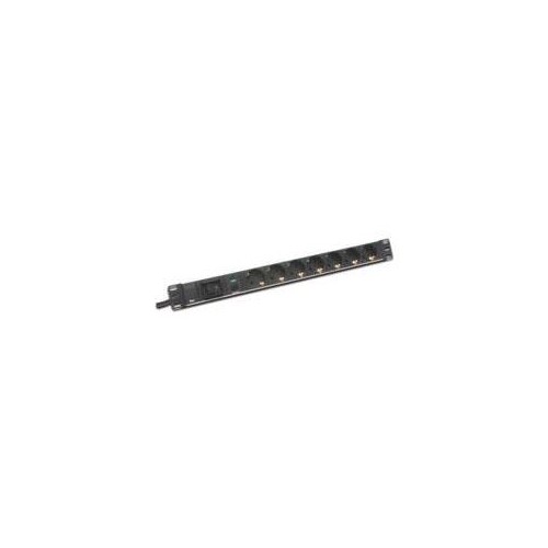 DIGITUS Steckdosenleiste mit Aluminiumprofil und Überlastschutz, 7-fach Schutzkontaktsteckdose, 2 m Produktbild Additional View 1 L
