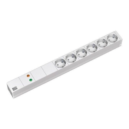 Bachmann Steckdosenleiste (Rack - einbaufähig) - Ausgangsanschlüsse: 6 - 1U - 48.3 cm (19") Produktbild Front View L