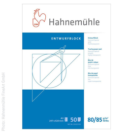 Transparentblock Diamant Spezial Glatt A3 50Blatt 80/85gr Hahnemühle 10622421 Produktbild