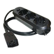 ONLINE USV Steckdosenleiste - Eingabe, Eingang IEC 60320 C20 - Ausgangsanschlüsse: 3 (power CEE 7/7) Produktbild Additional View 1 S