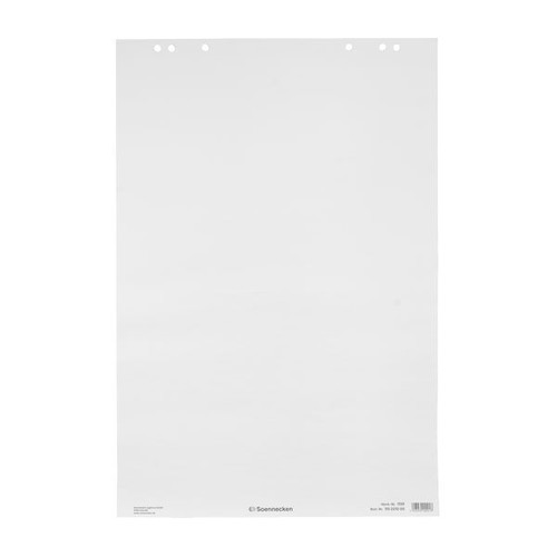 Flipchartblock 20Blatt holzfrei 68x99cm weiß blanko/blanko Soennecken 01137 (PACK=5 STÜCK) Produktbild Front View L