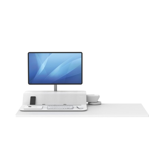 Workstation Sitz/Steh Desktop Lotus für 1 Monitor weiß Fellowes 8081701 Produktbild Additional View 2 L