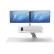 Workstation Sitz/Steh Desktop Lotus für 2 Monitore weiß Fellowes 8081801 Produktbild Additional View 1 S