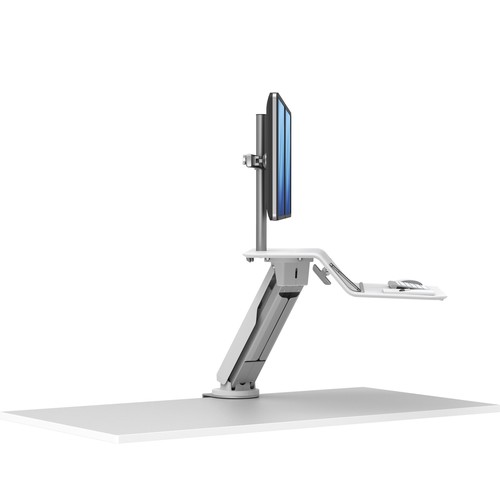 Workstation Sitz/Steh Desktop Lotus für 2 Monitore weiß Fellowes 8081801 Produktbild Additional View 3 L