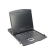 DIGITUS 19" LCD KVM Konsole, 16-Port CAT5, deutsche Tastatur Produktbild Additional View 1 S