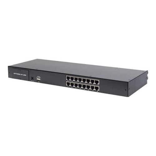 DIGITUS 19" LCD KVM Konsole, 16-Port CAT5, deutsche Tastatur Produktbild Additional View 3 L