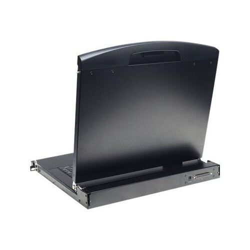 DIGITUS 19" LCD KVM Konsole, 1-Port VGA, deutsche Tastatur Produktbild Additional View 2 L