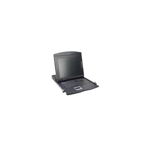DIGITUS 17" LCD KVM Konsole, 8-Port VGA, deutsche Tastatur Produktbild Additional View 4 L