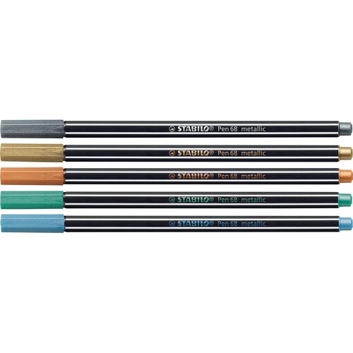 Fasermaler Pen 68 Metallic 1,4mm Rundspitze silber Stabilo 68/805 Produktbild Additional View 3 L