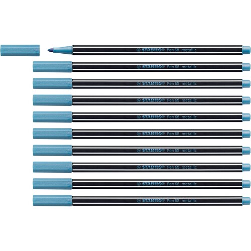 Fasermaler Pen 68 Metallic 1,4mm Rundspitze blau Stabilo 68/841 Produktbild Additional View 3 L
