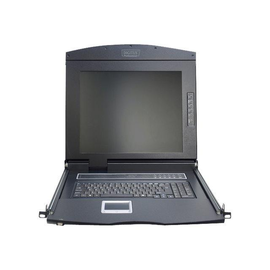DIGITUS 17" LCD KVM-Konsole, 1-Port VGA, US-Tastatur Produktbild