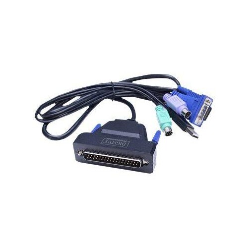 DIGITUS 17" LCD KVM-Konsole, 1-Port VGA, US-Tastatur Produktbild Additional View 3 L