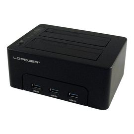 LC-Power LC-DOCK-U3-HUB - HDD-Dockingstation mit Netzanzeige, 3-Port-USB-Hub, Ein/Aus-Schalter, Klon Produktbild