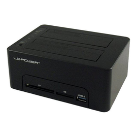 LC-Power LC-DOCK-U3-CR - HDD-Dockingstation mit Netzanzeige, Ein/Aus-Schalter, Klon-Funktion Schächt Produktbild